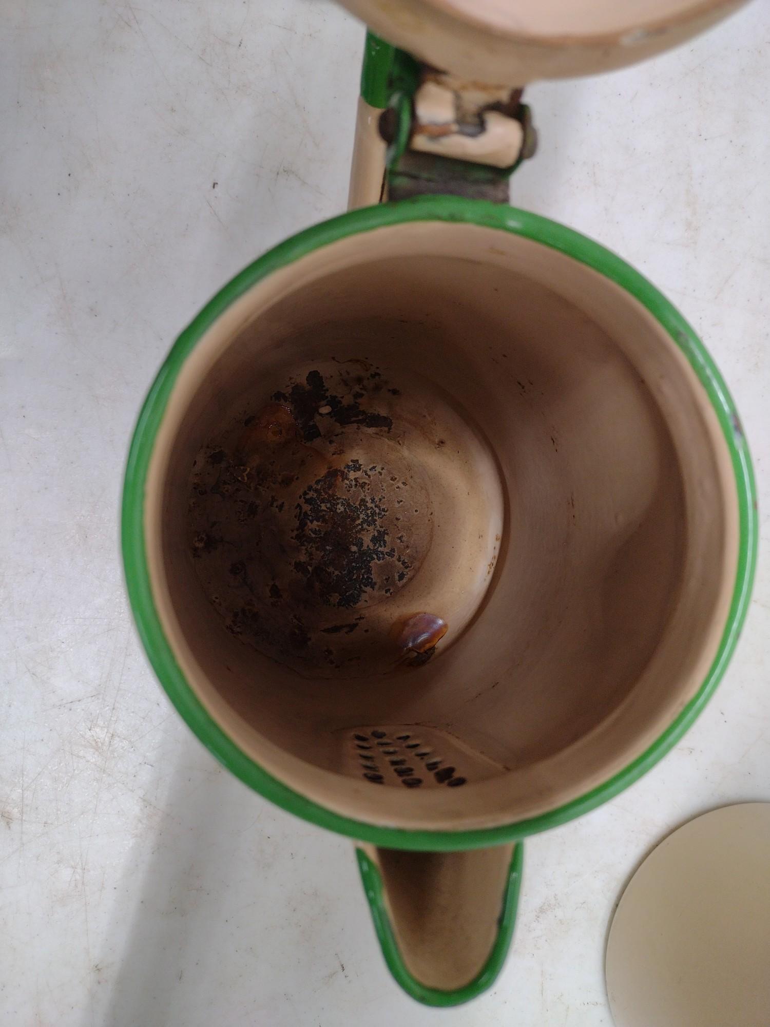 2 Enamelware Coffee Pots