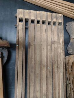 Vintage Drying Racks, Picnic Basket, Shoe Anvil And More