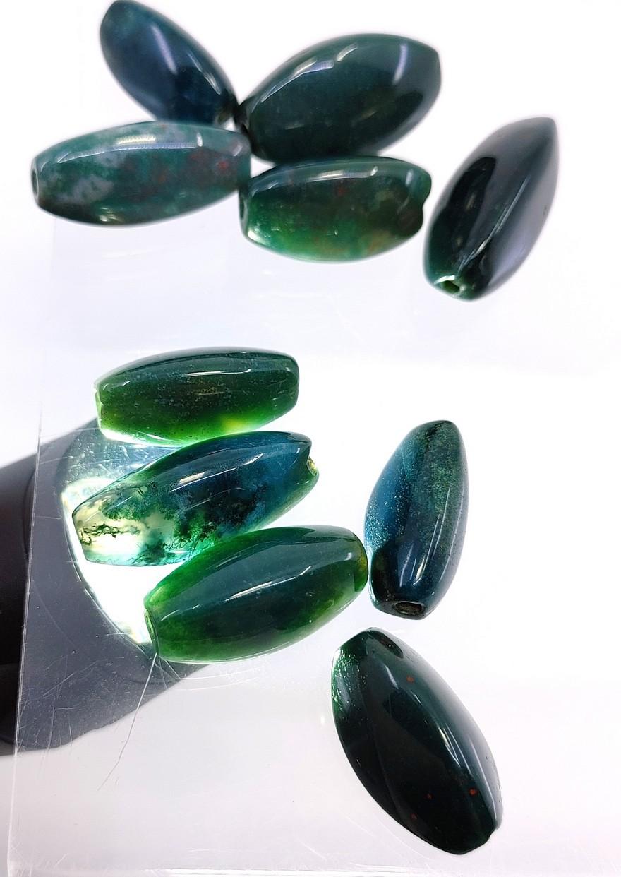 Guatemalan Jadeite Beads, Blue Jade Bead Collection