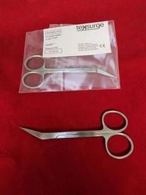 Teksurge Stainless Steel Iris Scissors Angled To Side 11.5Cm