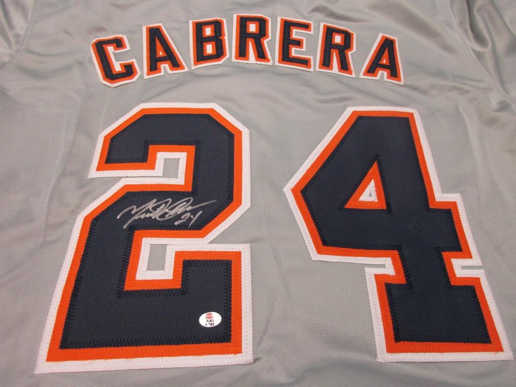 Miguel Cabrera of the Detroit Tigers signed autographed baseball jersey PAAS COA 091