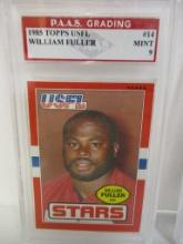 William Fuller Stars 1985 Topps USFL #14 graded PAAS Mint 9