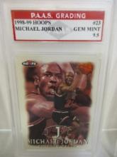 Michael Jordan Chicago Bulls 1998-99 Hoops #23 gradd PAAS Gem Mint 9.5