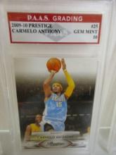 Carmelo Anthony Nuggets 2009-10 Prestige #25 graded PAAS Gem Mint 10