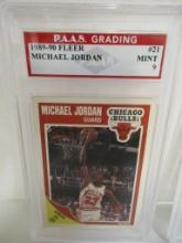 Michael Jordan Chicago Bulls 1989-90 Fleer #21 graded PAAS Mint 9