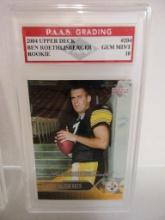 Ben Roethlisberger Steelers 2004 Upper Deck ROOKIE #204 graded PAAS Gem Mint 10