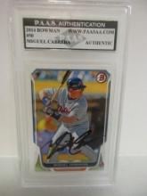 Miguel Cabrera of the Detroit Tigers signed autographed slabbed sportscard PAAS COA 105