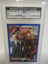Myles Garrett of the Cleveland Browns signed autographed slabbed sportscard PAAS COA 977