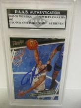 Giannis Antetokounmpo of the Milwaukee Bucks signed autographed slabbed sportscard PAAS COA 209