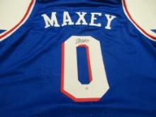Tyrese Maxey of the Philadelphia 76ers signed autographed basketball jersey PAAS COA 497
