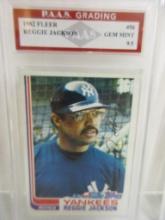 Reggie Jackson NY Yankees 1982 Fleer #56 graded PAAS Gem Mint 9.5