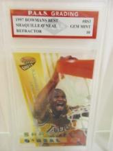 Shaquille o"Neal Lakers 1997 Bowmans Best Refractor # BS3 graded PAAS Gem Mint 10