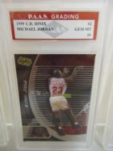Michael Jordan Chicago Bulls 1999 Upper Deck Ionix #2 graded PAAS Gem Mint 10