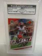 Nick Chubb of the Cleveland Browns signed autographed slabbed sportscard PAAS COA 745