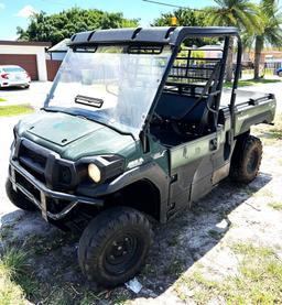 Kawasaki Mule Pro-FX 4x4 Runs Great UTV Tilt Bed Hitch Farm Vehicle