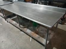 10' Stainless Steel Table W/ Under Shelf & Back Splash - Please see pics for additional specs.
