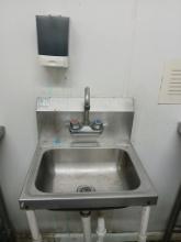 Stainless Steel Wall Mount Hand Sink / Required to Pass Code - Please see pics for additional specs.