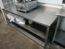 6' Stainless Steel Full Size Work Top Table / 60" Commercial Work Top Table W/ Under Shelf - Please