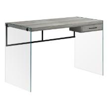 Monarch Contemporary Laminate Computer Desk With Grey And Clear Finish I 7445