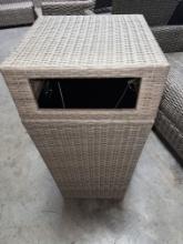 Oxford Trash Receptable with Aluminum Basket Inside, (W5299). This Set is Maade with Heavy Duty Poly