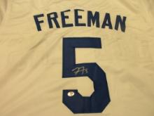 Freddie Freeman of the LA Dodgers signed autographed baseball jeresey PAAS COA 054