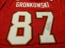 Rob Gronkowski of the Tampa Bay Buccaneers signed autographed football jersey PAAS COA 759