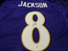Lamar Jackson of the Baltimore Ravens signed autographed football jersey PAAS COA 166