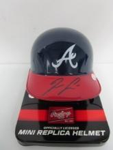 Ronald Acuna Jr of the Atlanta Braves signed autographed mini batting helmet PAAS COA 965