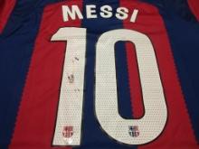 Leo Messi of  Barcelona signed autographed soccer jersey PAAS COA 921