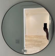 Decorative Wall mirror - 30" r   metal framed