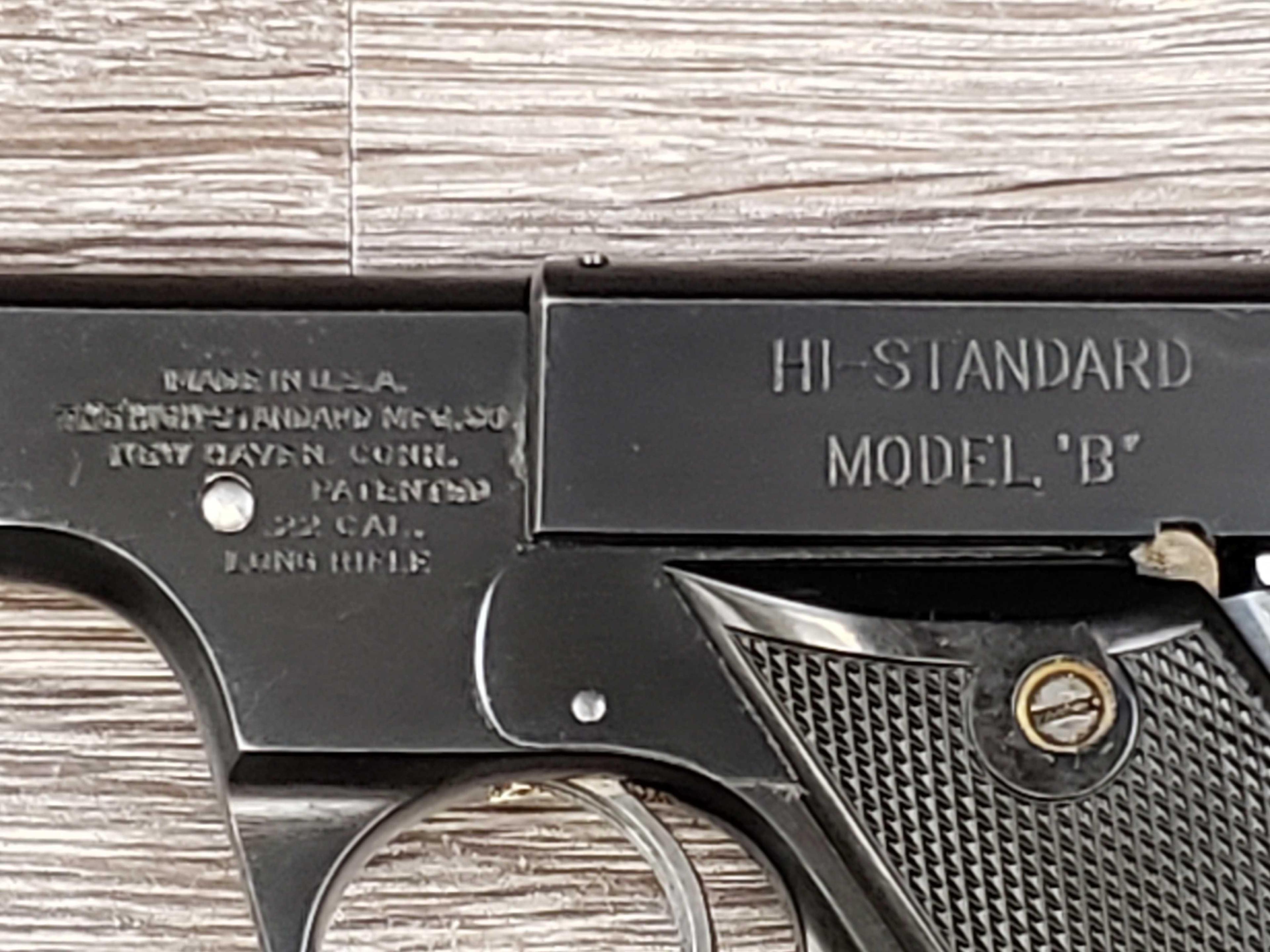 HIGH STANDARD MODEL B .22 LR SEMI-AUTO PISTOL W/2 PIECE CARDBOARD BOX