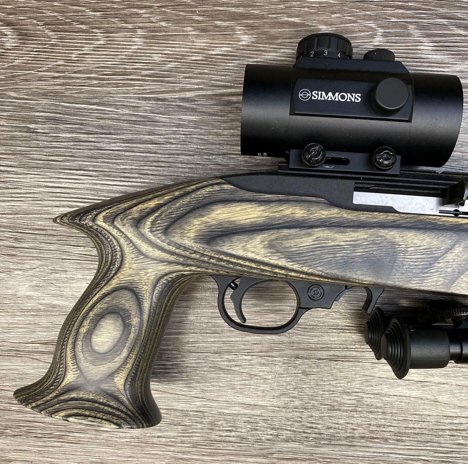 OUT OF STATE ONLY CUSTOM RUGER CHARGER SEMI-AUTO PISTOL .22 LR w/BIPOD & HOLOGRAPHIC SIGHT