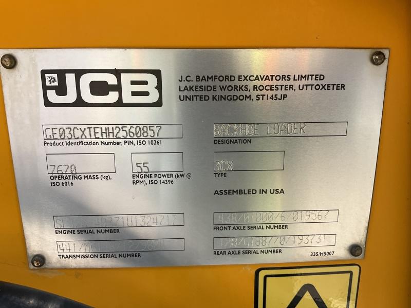 2017 JCB 3CX Backhoe Loader