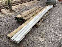 PALLET OF MISC LUMBER AND 2 X 4s