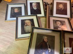 Group of ten pictures of famous composers