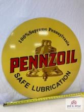 1950's "Pennzoil: Supreme Quality Safe Lubrication" Tin Sign