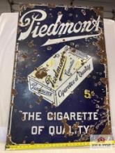 1920's "Piedmont Tobacco: The Cigarette Of Quality" Porcelain Sign