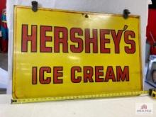 1920's "Hershey's Ice Cream" Double Sided Sign