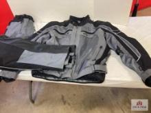 Olympia Sports motorcycle riding suit jacket 2XL and pants size 40