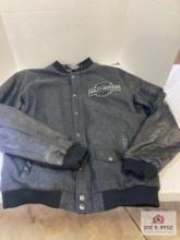 Harley Davidson motorcycle wool and leather jacket 2XL tall