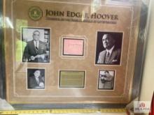 J. Edgar Hoover Signed Letter Photo Frame