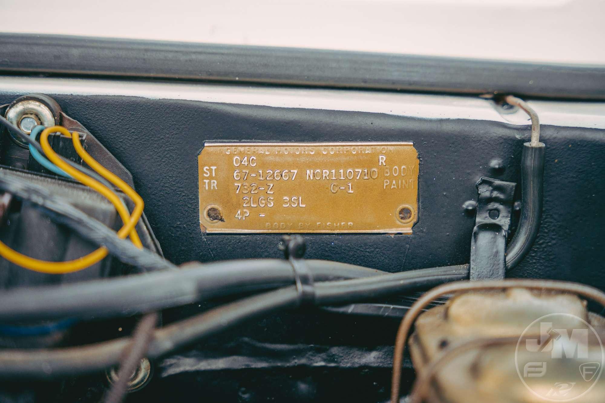 1967 CHEVROLET CAMARO RS SS PACE CAR VIN: 124677N210630 CONVERTIBLE