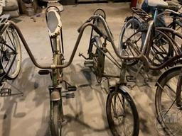LOT OF 6 BICYCLES DIFFERENT SIZES SOME ANTIQUE