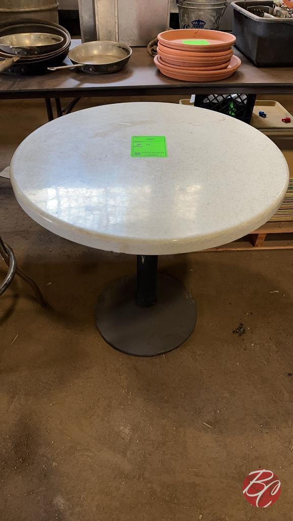 Composite Round Cafe Table W/ Heavy Duty Base 30"