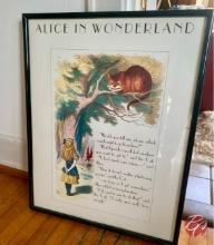 Framed Alice In Wonderland Print 18" x 24"