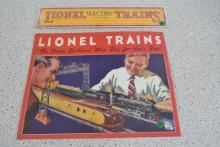 Metal Lionel train sign