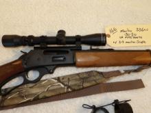 Marlin Model 336W Micro Groove 30-30 Lever Action Rifle w/Adj Sling, But Stock, Cartridge Holder & M