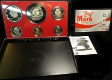 Bench Mark Precious Metals 1/4 Grain .999 Fine Platinum Bar sealed in holder; & 1979 S U.S. Proof Se