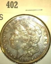 1890 S Morgan Silver Dollar, EF.