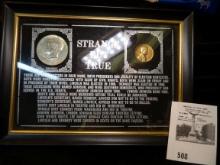 1964 Silver Half Dollar & 1964 D Lincoln Cent in a "Strange But True" Frame.